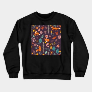 Woodland foxes Crewneck Sweatshirt